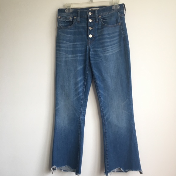 Madewell Cali Demi boot cut jeans chewed hem - Picture 3 of 8